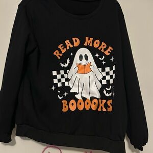 Black Halloween Book Sweatshirt